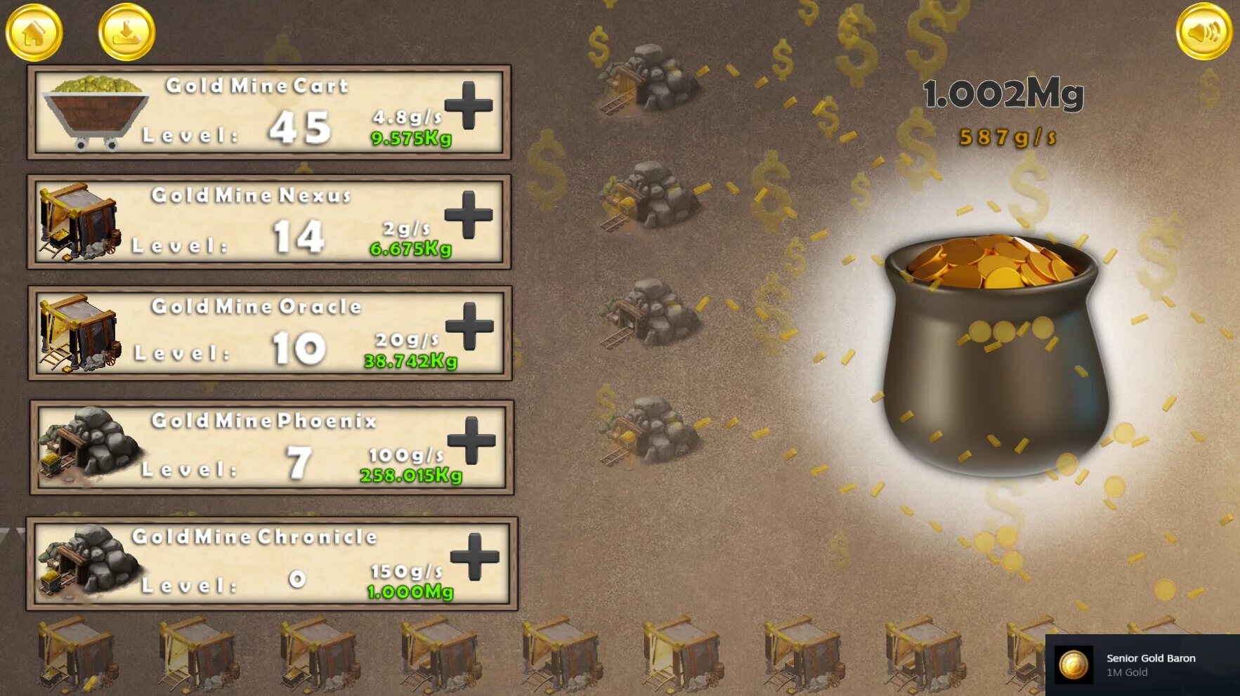 Изображение игры: Gold Rush Clicker