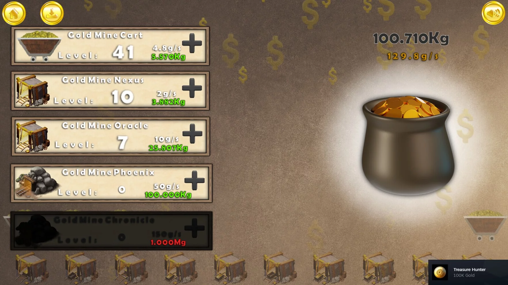 Изображение игры: Gold Rush Clicker