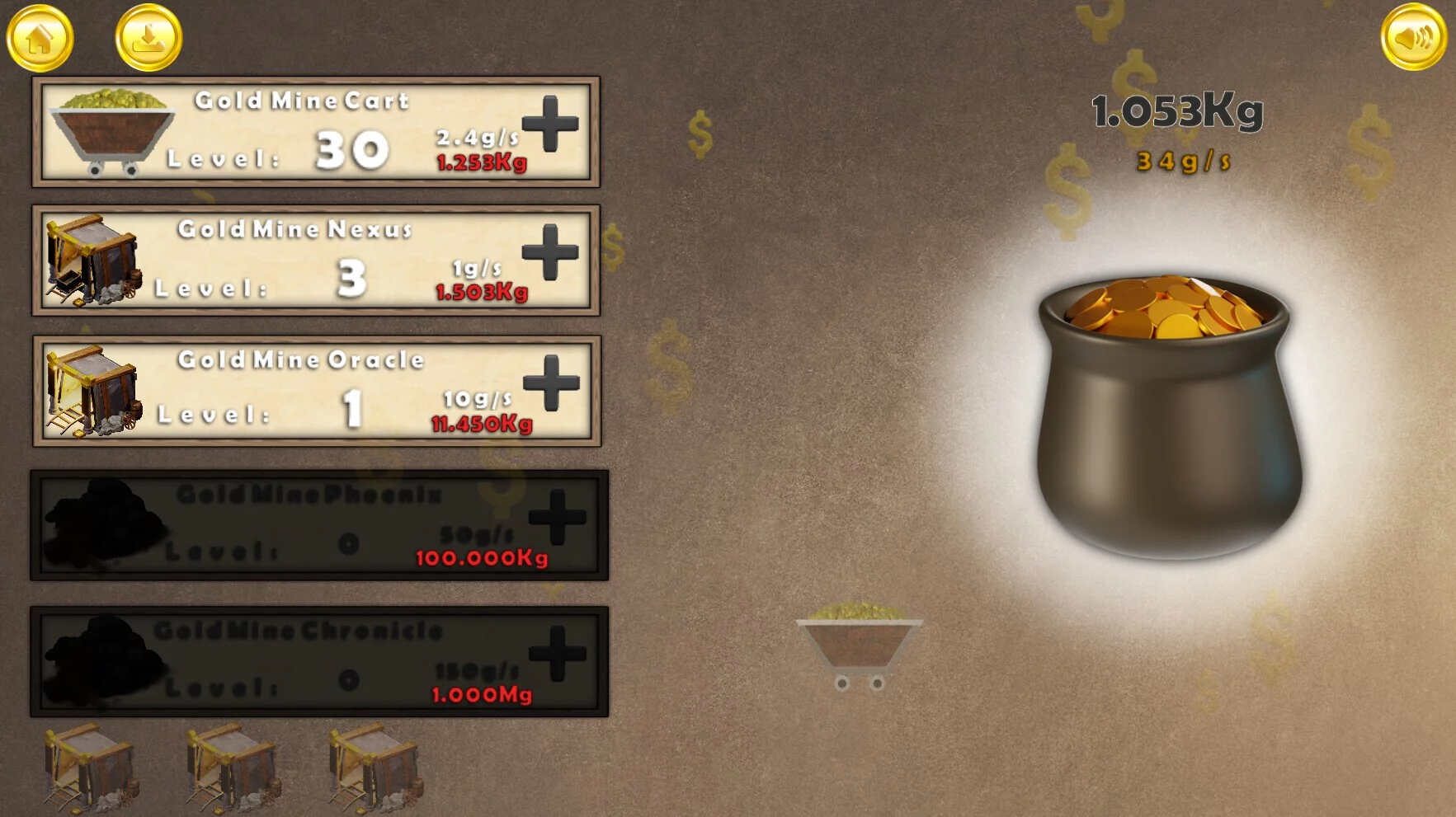 Изображение игры: Gold Rush Clicker