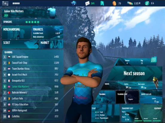 Изображение игры: Live Cycling Manager Pro 2023