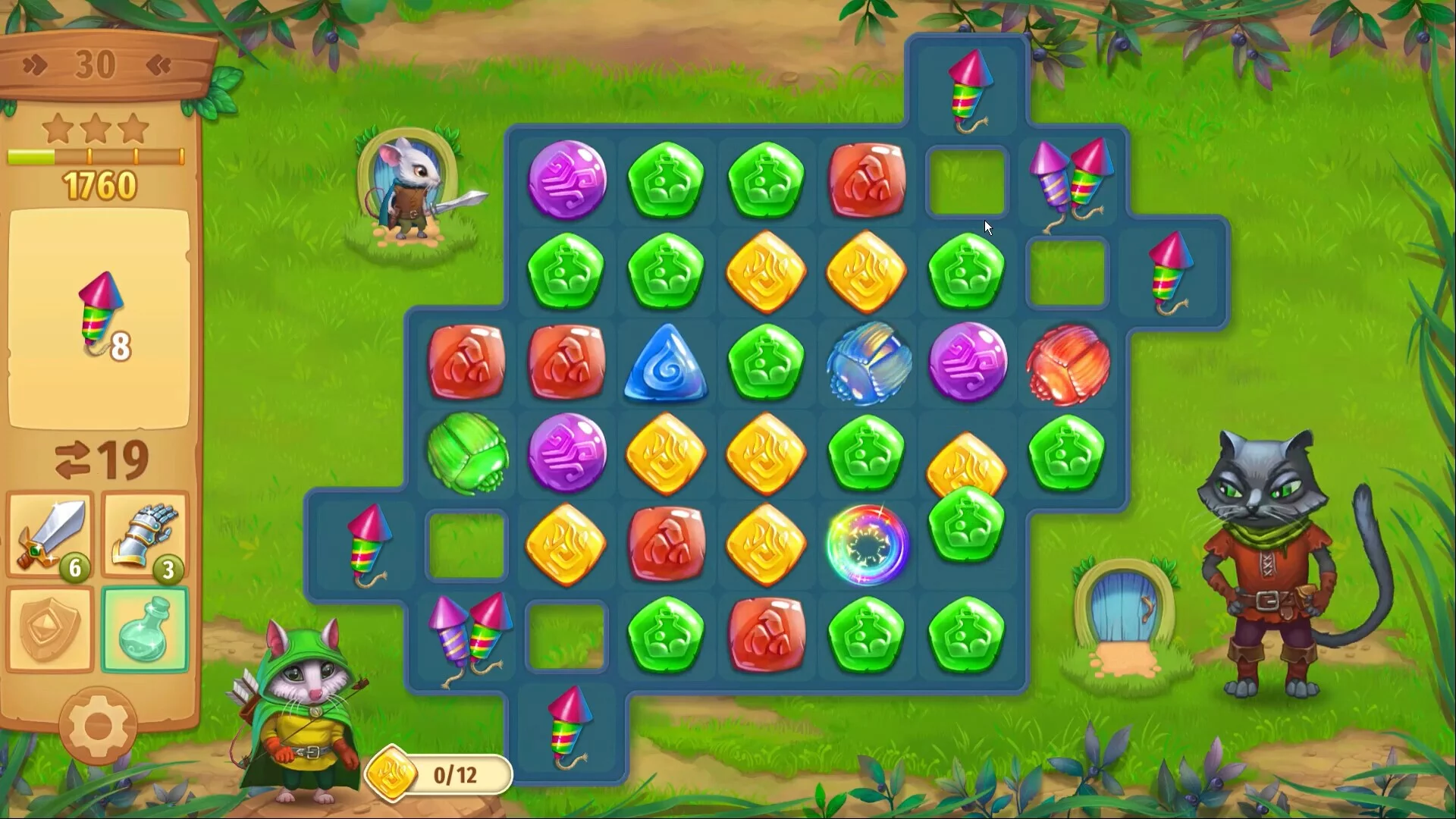 Изображение игры: Strongblade - Puzzle Quest and Match-3 Adventure
