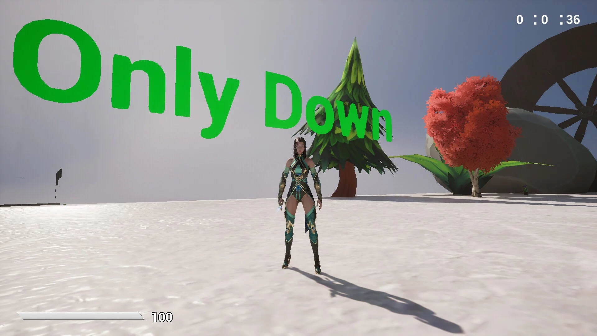 Изображение игры: 只有向下 Only Down