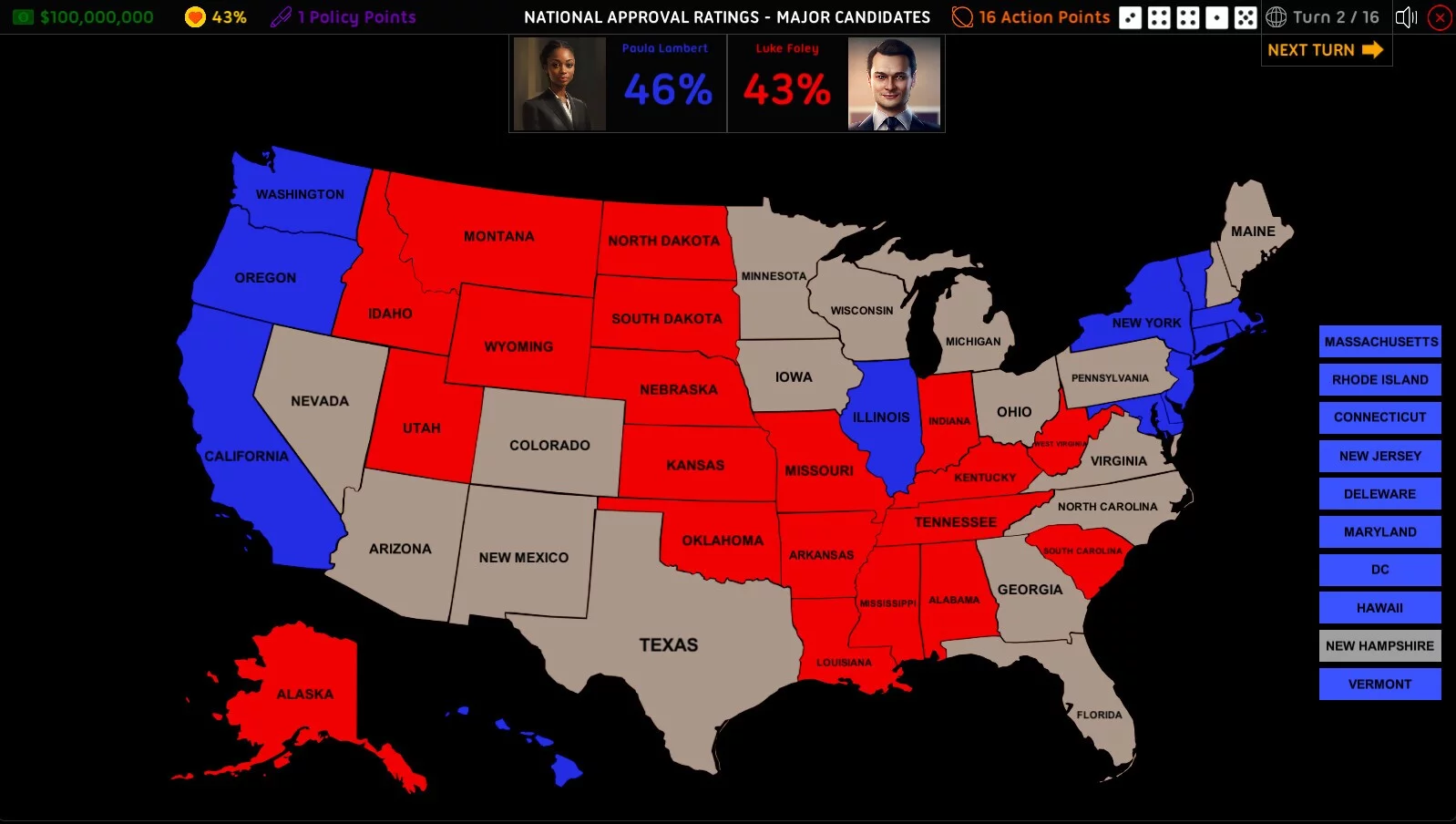 Изображение игры: 2024 U.S. Election Simulator