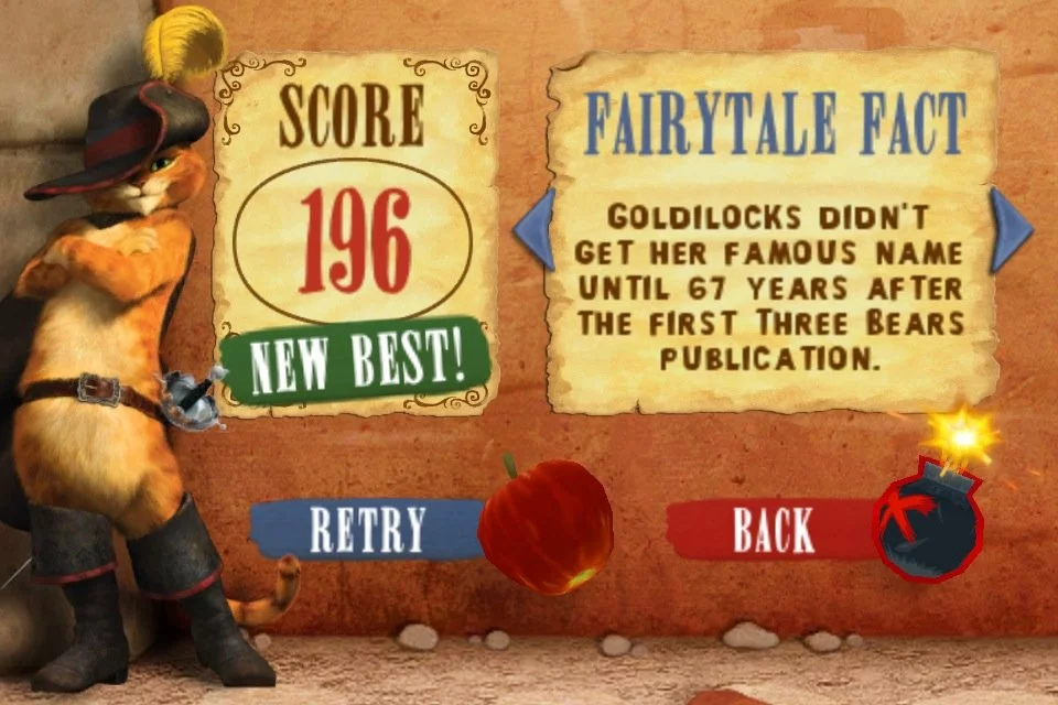 Изображение игры: Fruit Ninja: Puss in Boots