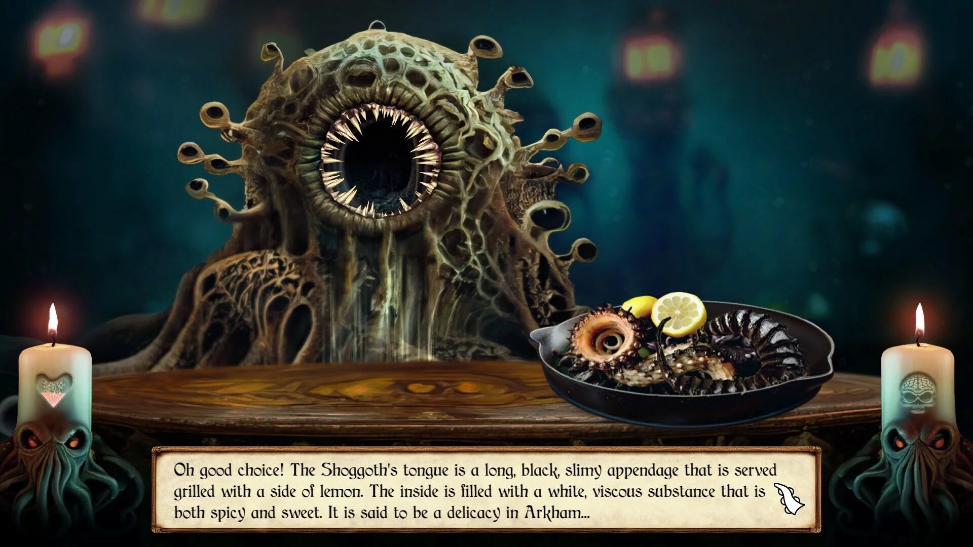 Изображение игры: NecroNomNomNom: Eldritch Horror Dating