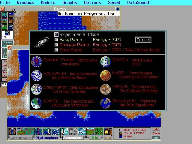Изображение игры: SimEarth