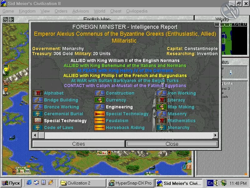 Изображение игры: Civilization 2: Conflicts in Civilization