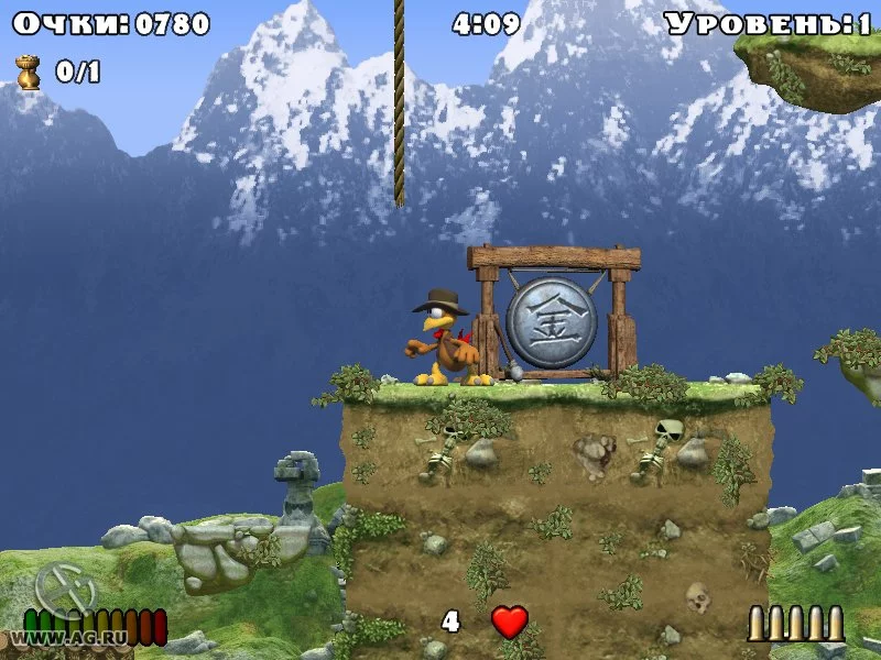 Изображение игры: Crazy Chicken: Heart of Tibet