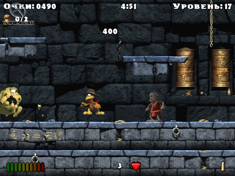 Изображение игры: Crazy Chicken: Heart of Tibet