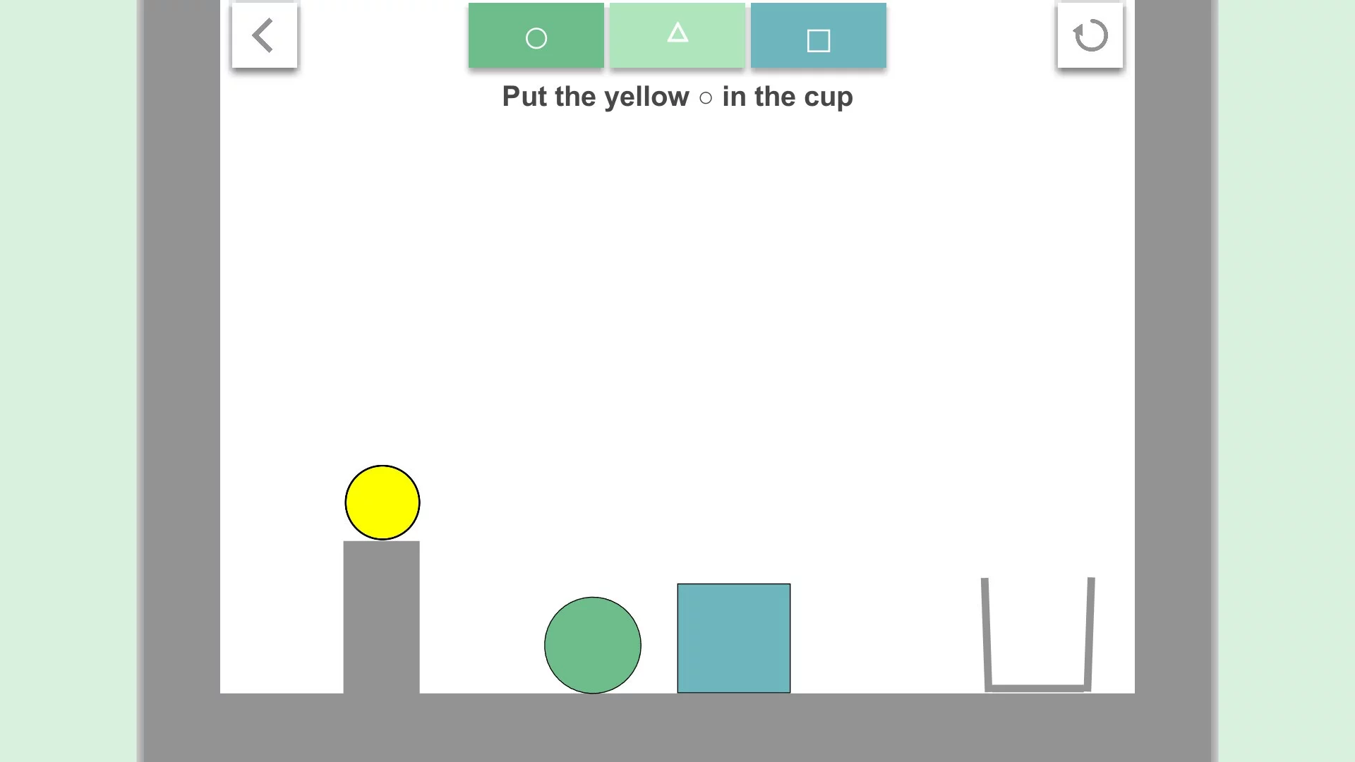 Изображение игры: ○ △ □ -circle triangle square