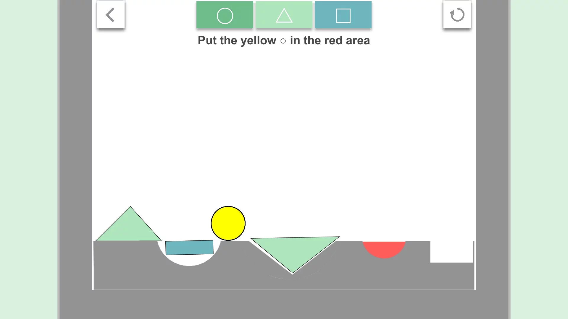 Изображение игры: ○ △ □ -circle triangle square