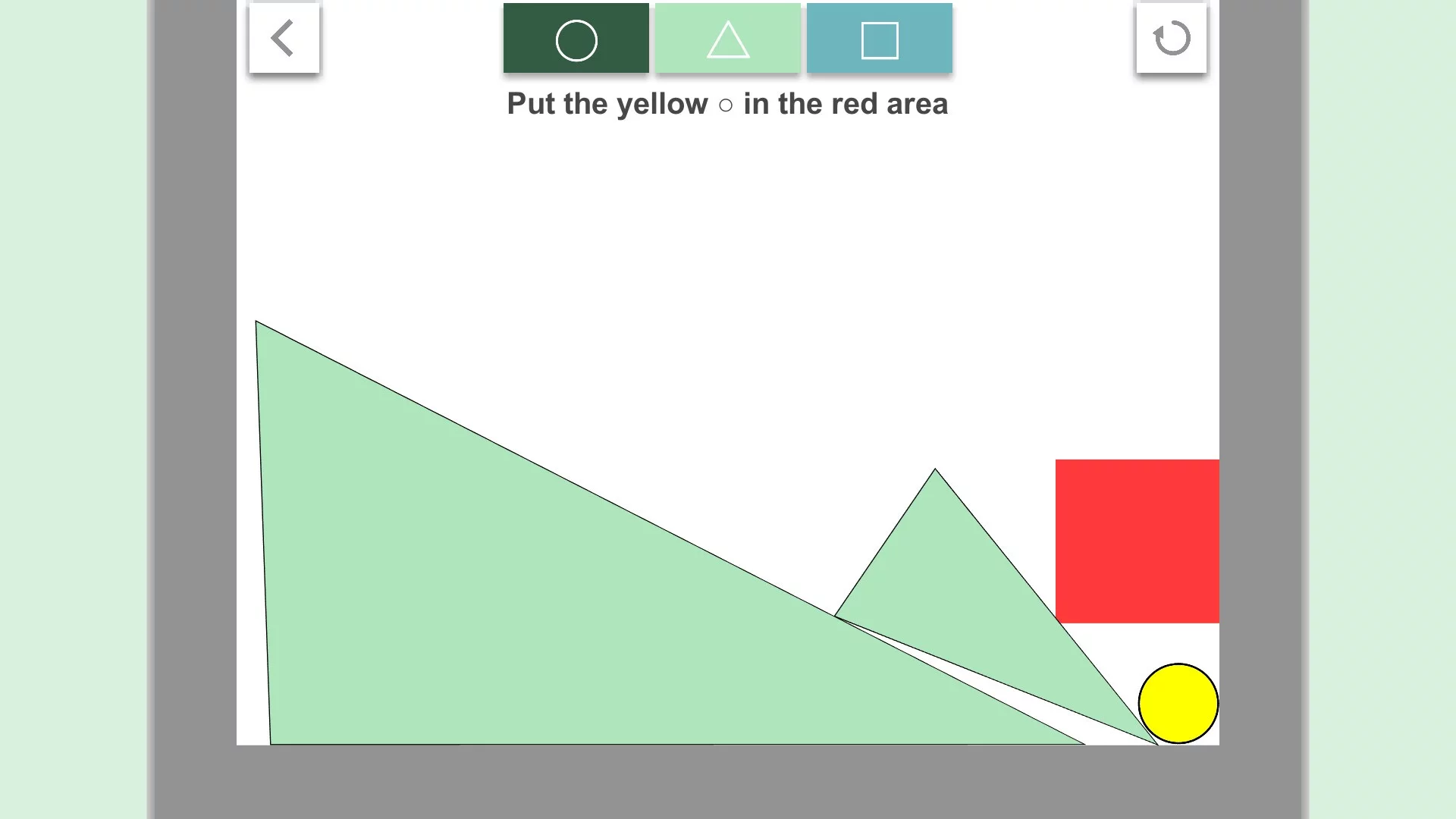Изображение игры: ○ △ □ -circle triangle square