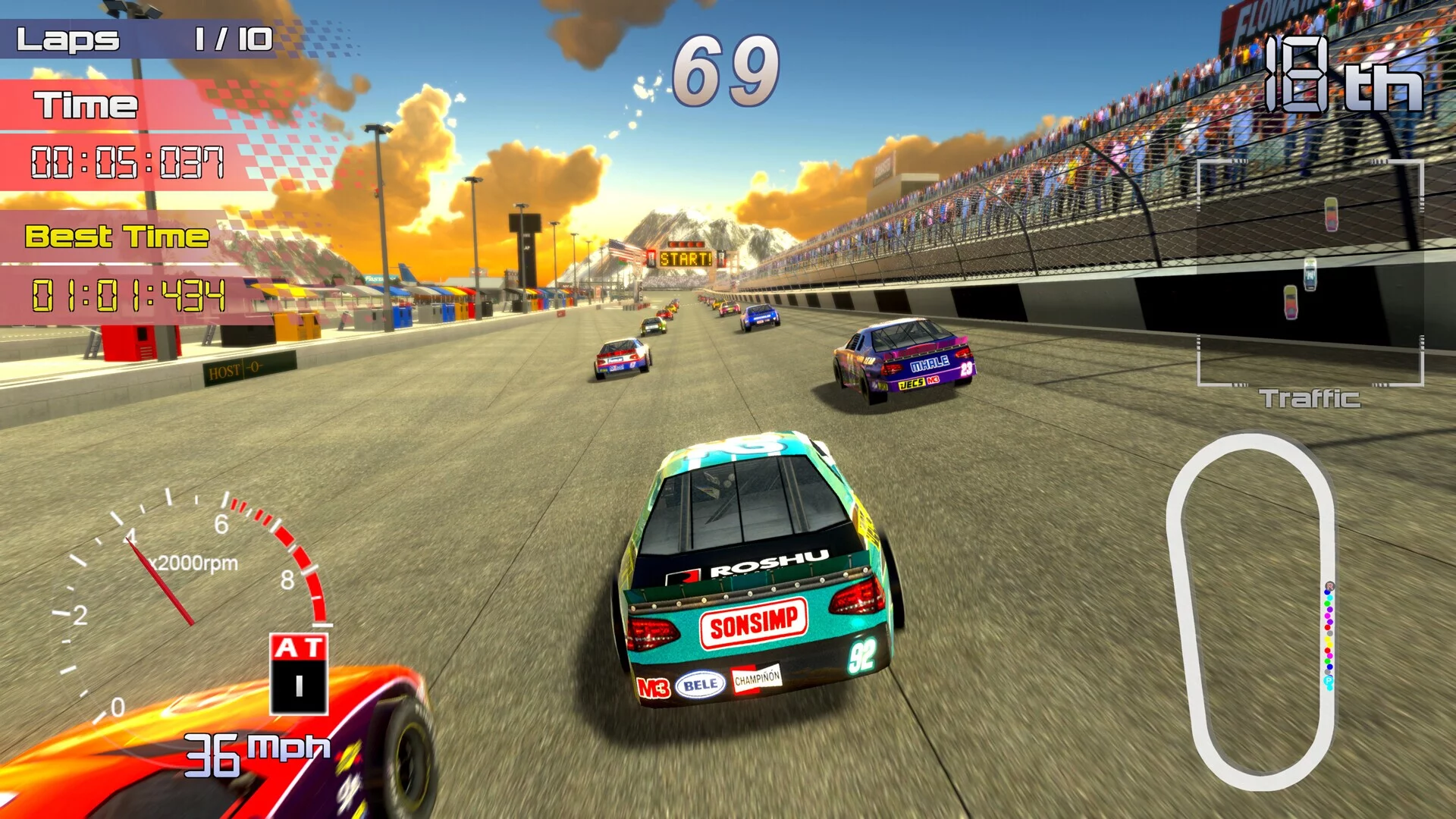 Изображение игры: Speedway Racing