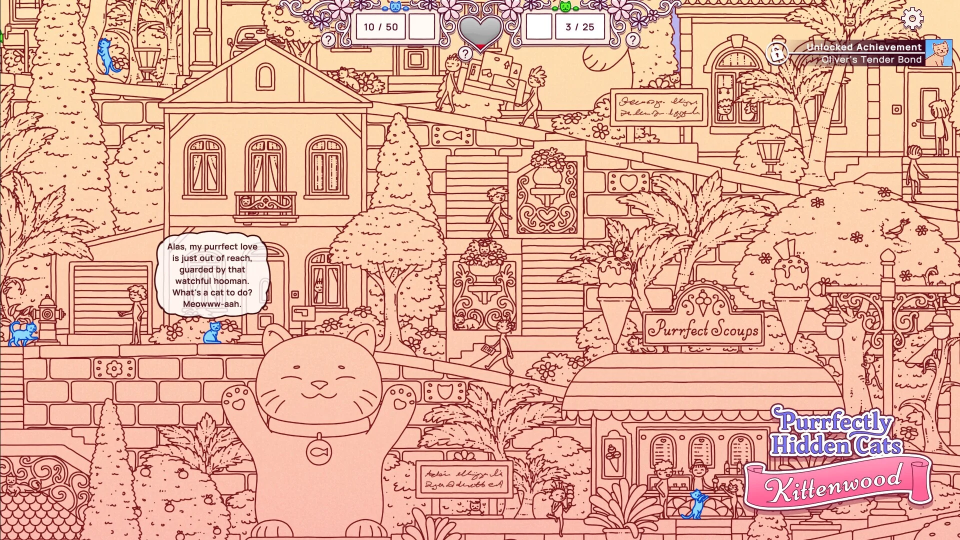 Изображение игры: Purrfectly Hidden Cats - Kittenwood