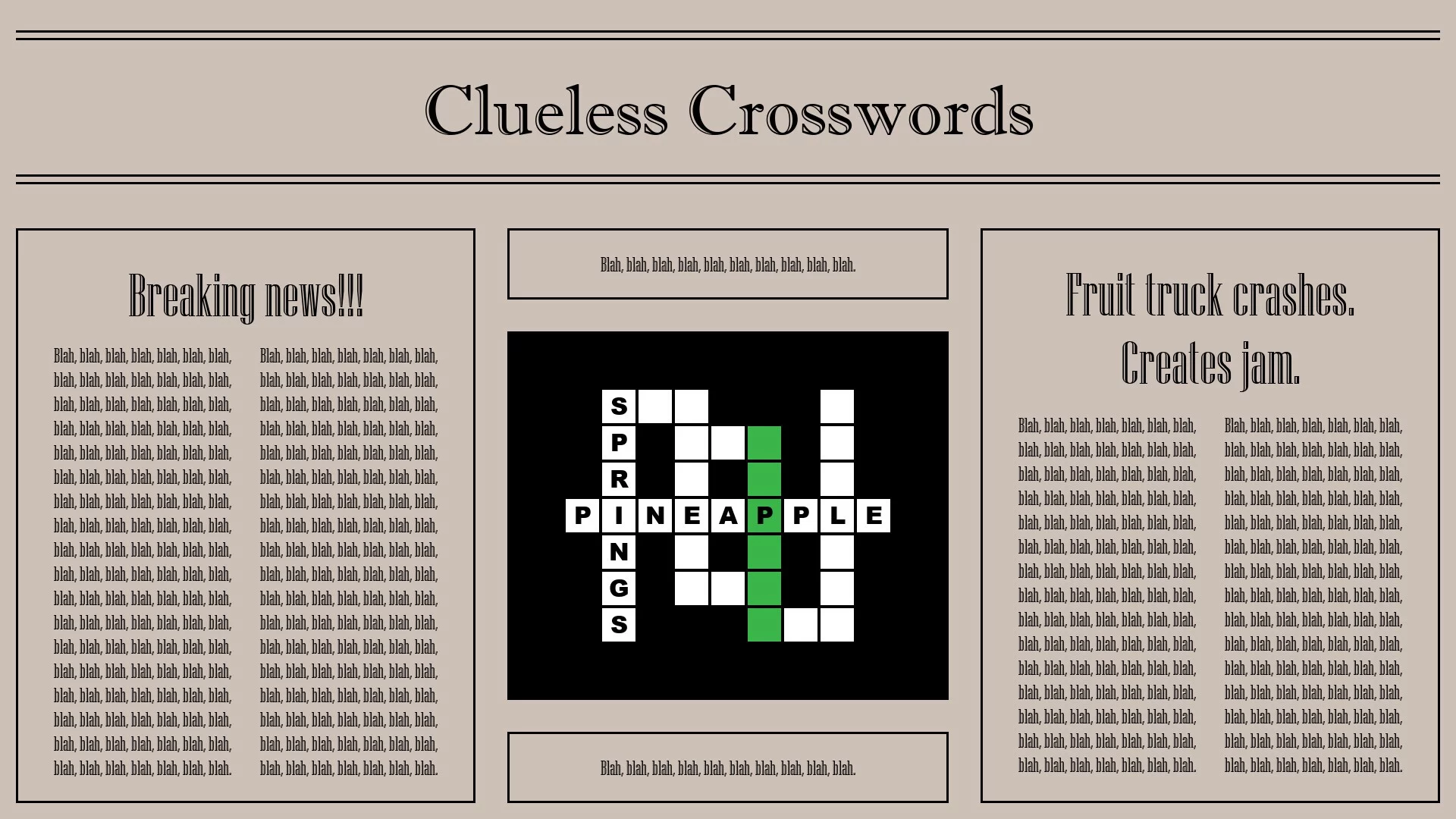 Изображение игры: Clueless Crosswords