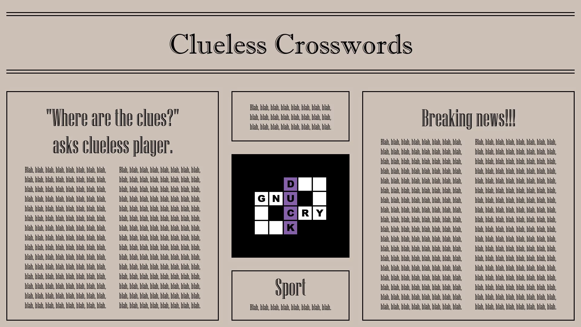 Изображение игры: Clueless Crosswords