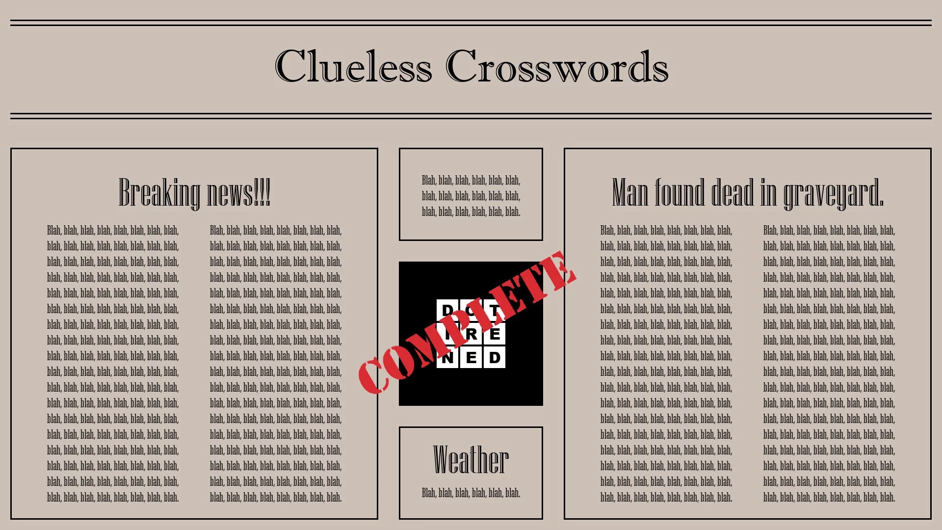 Изображение игры: Clueless Crosswords
