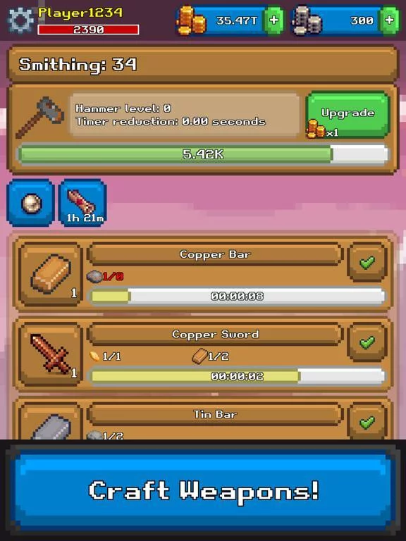 Изображение игры: Skill Quest: Idle Skilling RPG