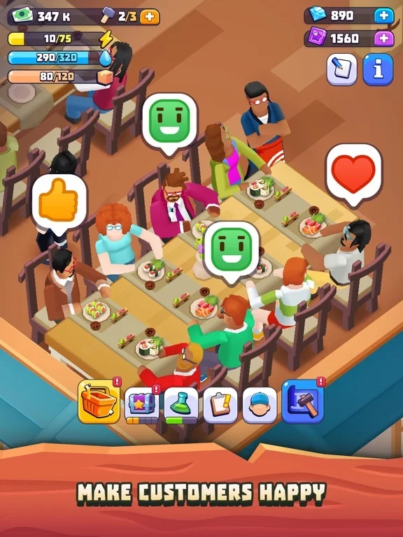 Изображение игры: Sushi Empire Tycoon—Idle Game