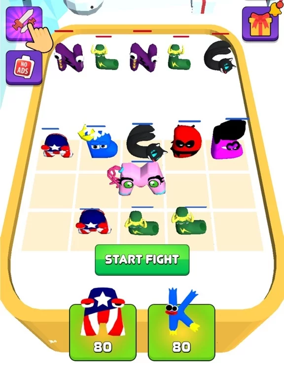 Изображение игры: Alphabet Fusion Merge Monster
