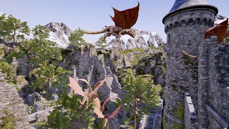 Изображение игры: VR Pterosaur Rock Climbing