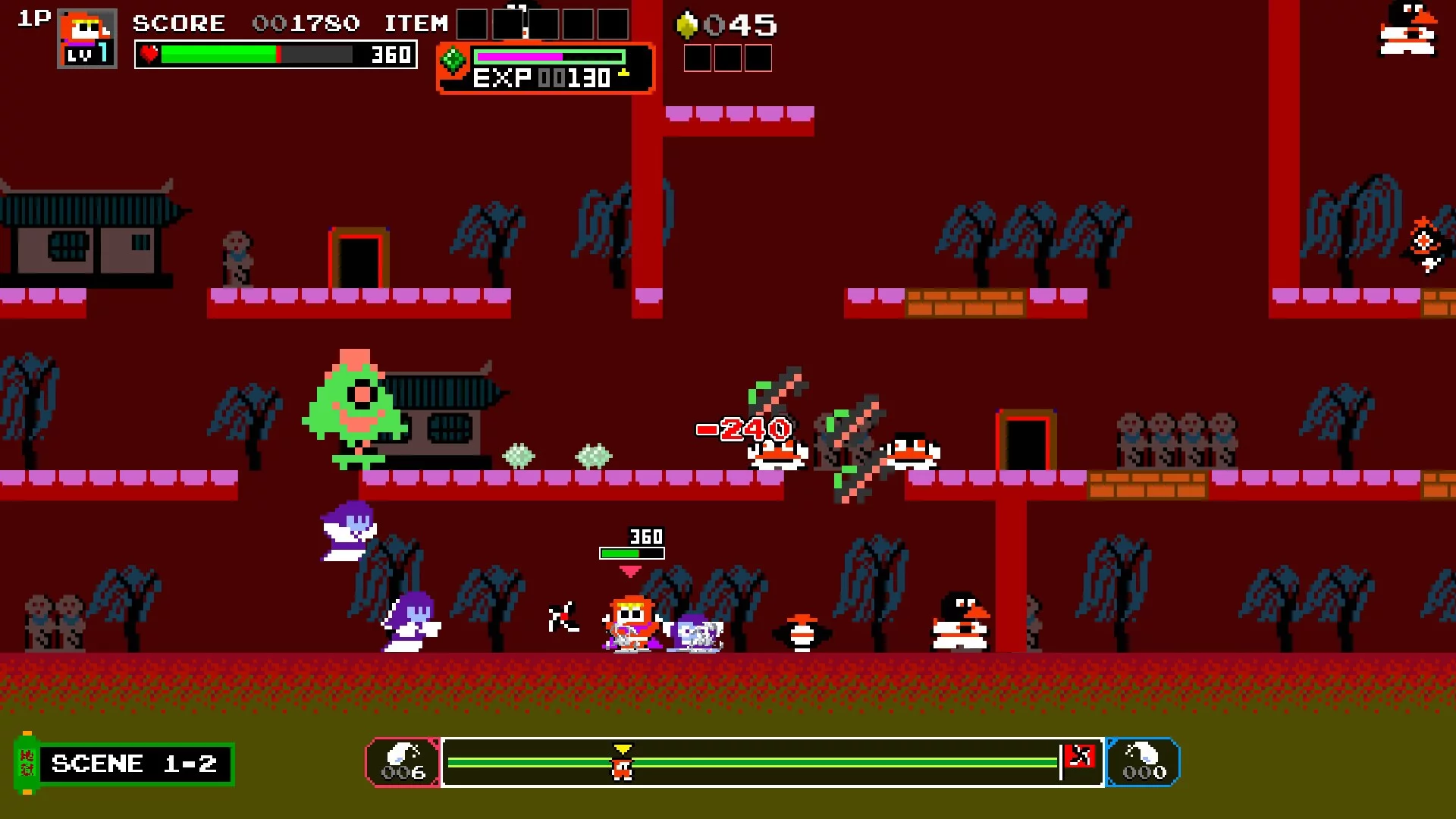 Изображение игры: Ninja JaJaMaru: The Great Yokai Battle + Hell