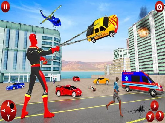 Изображение игры: Super Rope Hero:City in Danger