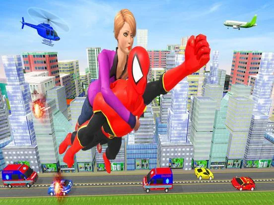 Изображение игры: Super Rope Hero:City in Danger