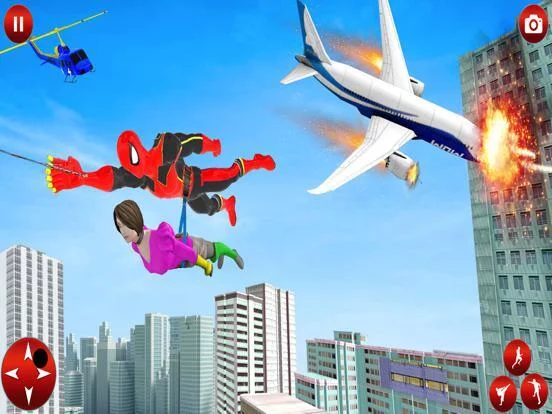 Изображение игры: Super Rope Hero:City in Danger