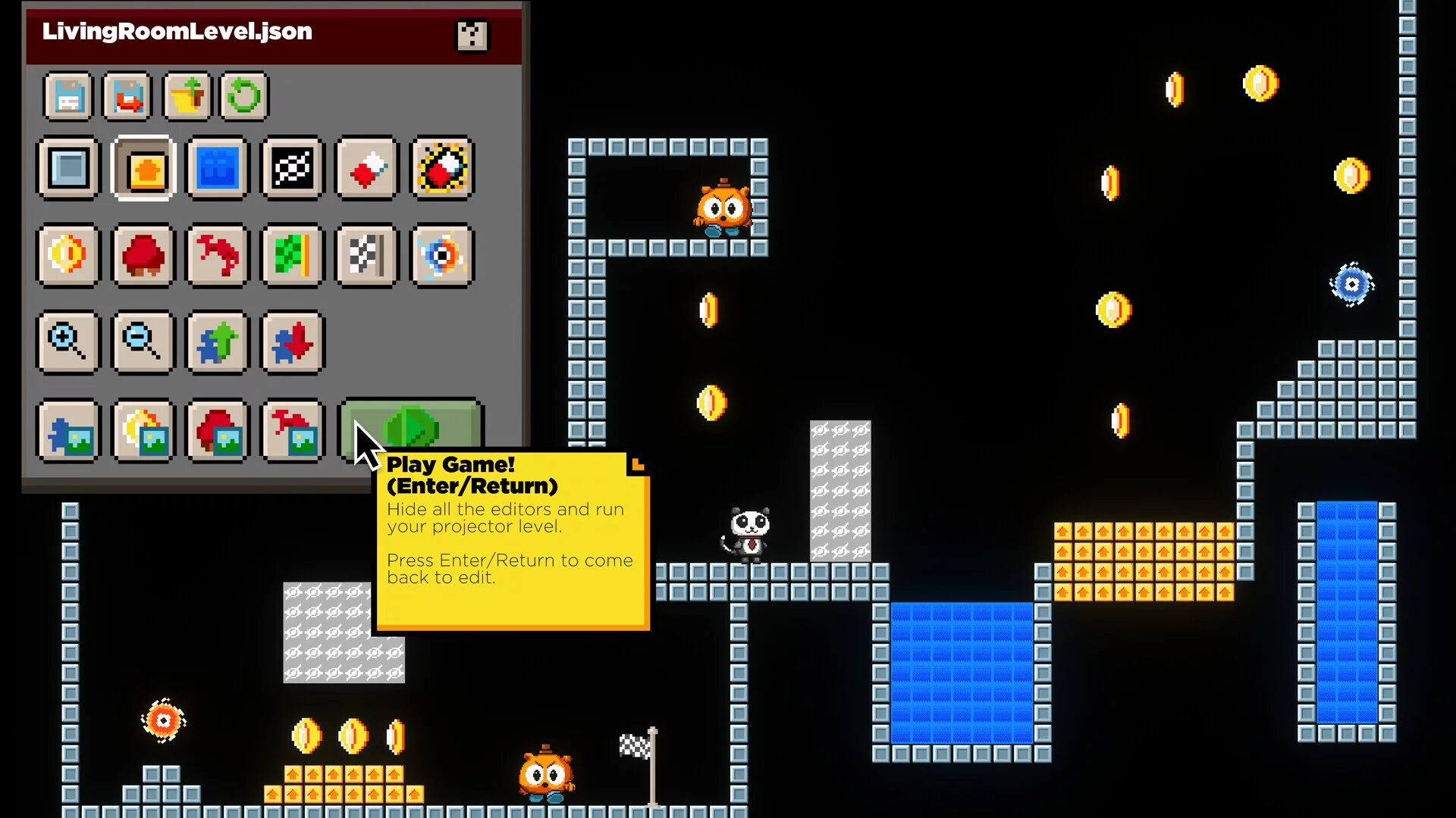 Изображение игры: Pandamander's Projector Platformer