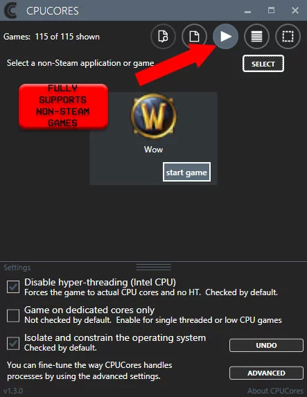 Изображение игры: CPUCores :: Maximize Your FPS