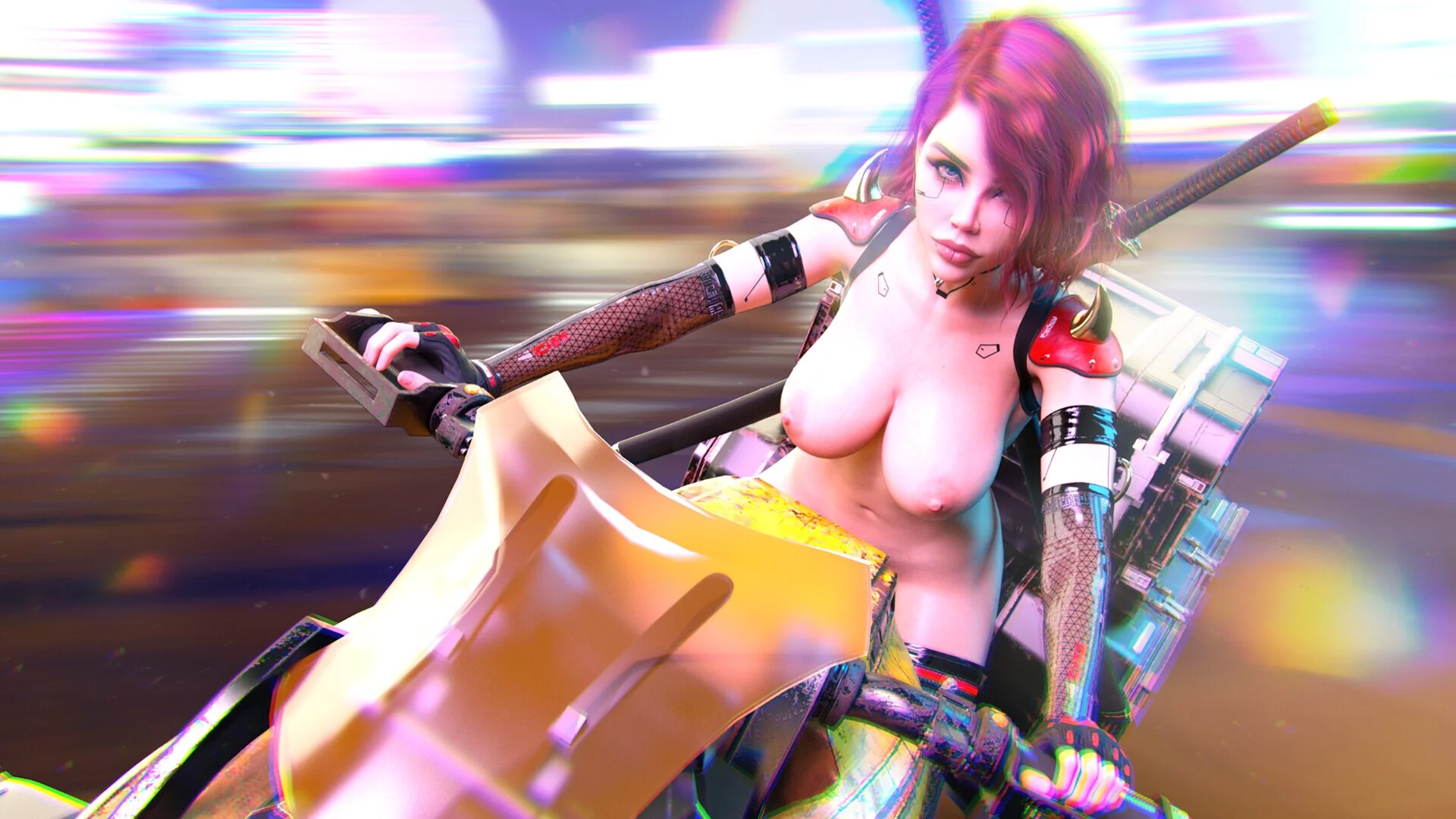 Изображение игры: Sexy Cyberpunk Puzzle