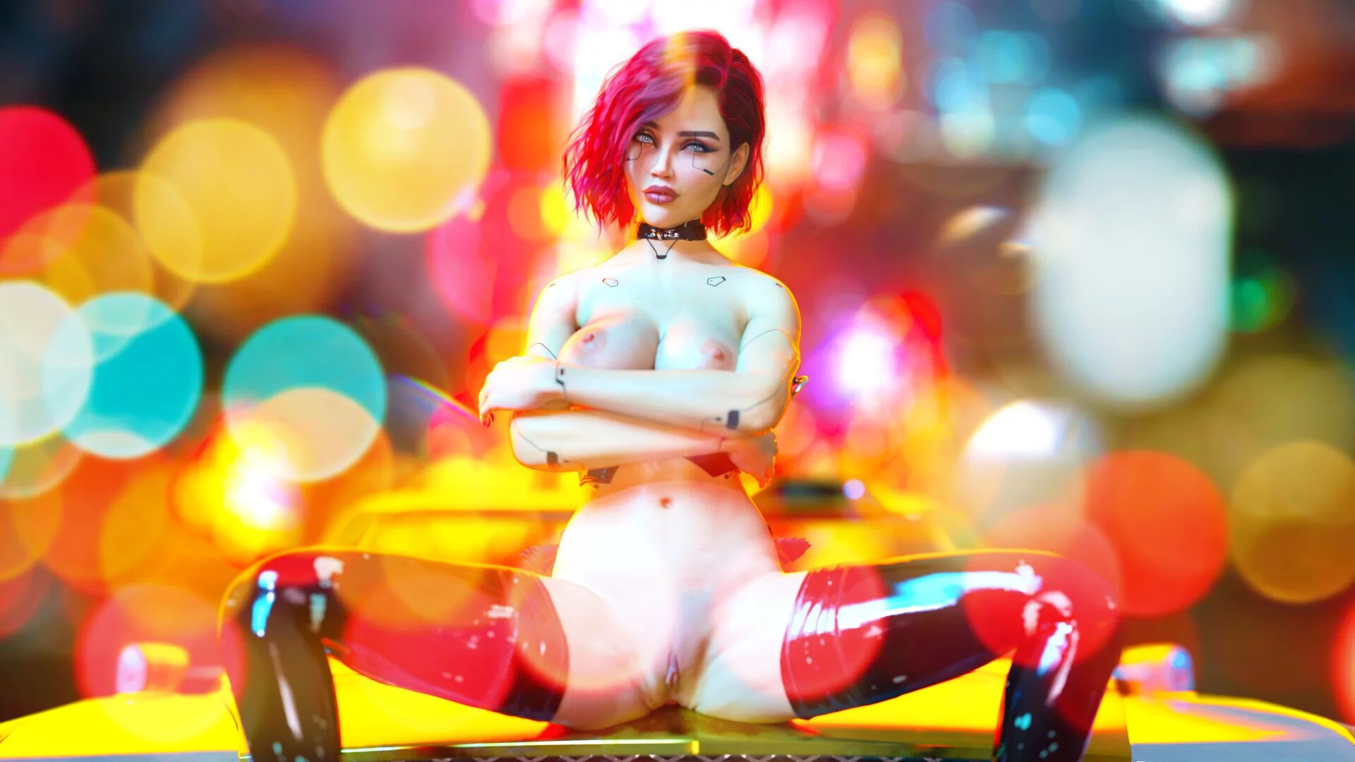 Изображение игры: Sexy Cyberpunk Puzzle