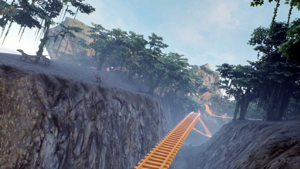 Изображение игры: Immersive Jurassic World Roller Coaster VR