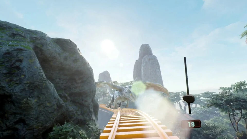 Изображение игры: Immersive Jurassic World Roller Coaster VR