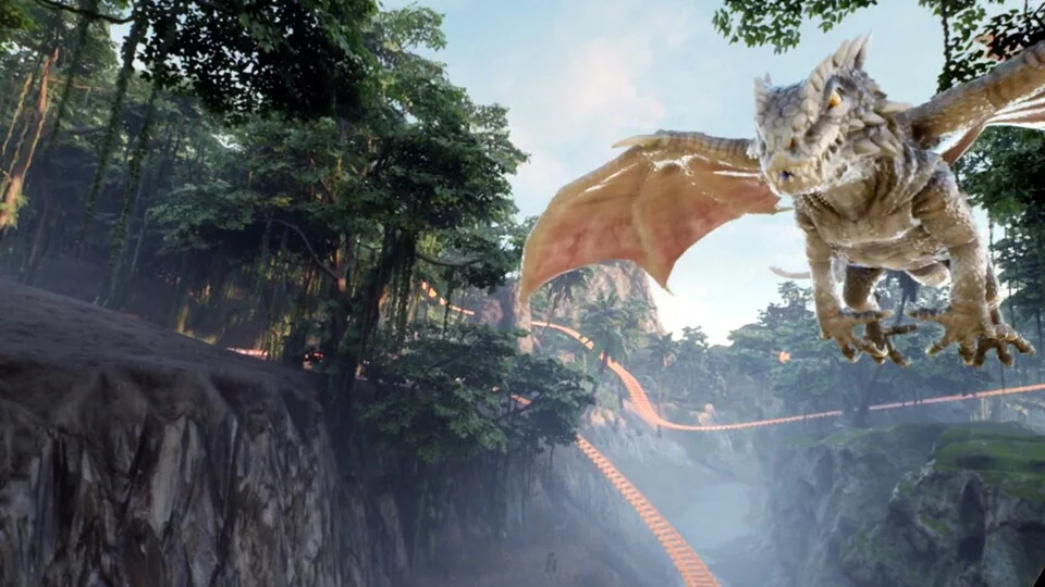 Изображение игры: Immersive Jurassic World Roller Coaster VR