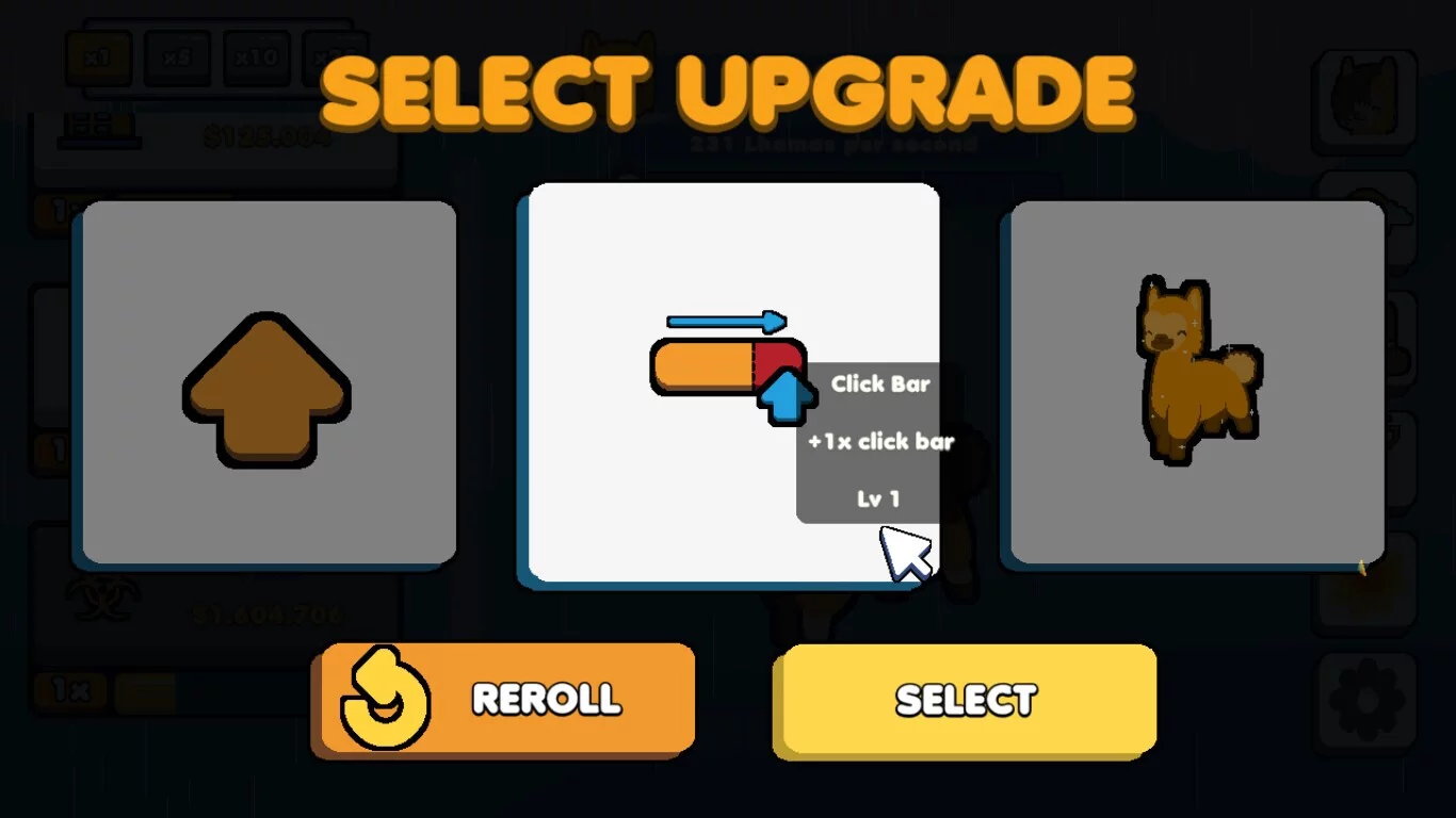 Изображение игры: Lhama Clicker Prologue