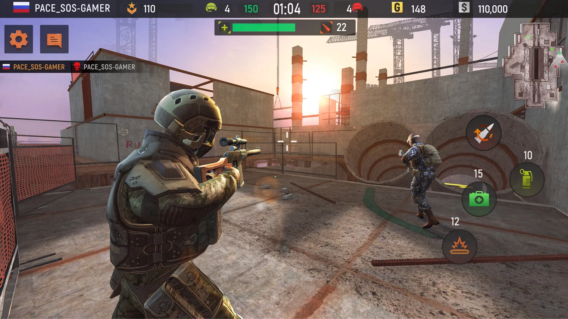 Изображение игры: Striker Zone: Gun Games Online
