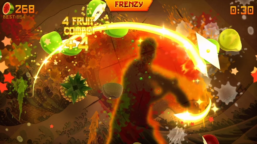 Изображение игры: Fruit Ninja Kinect
