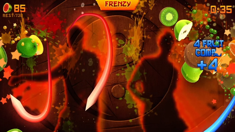 Изображение игры: Fruit Ninja Kinect