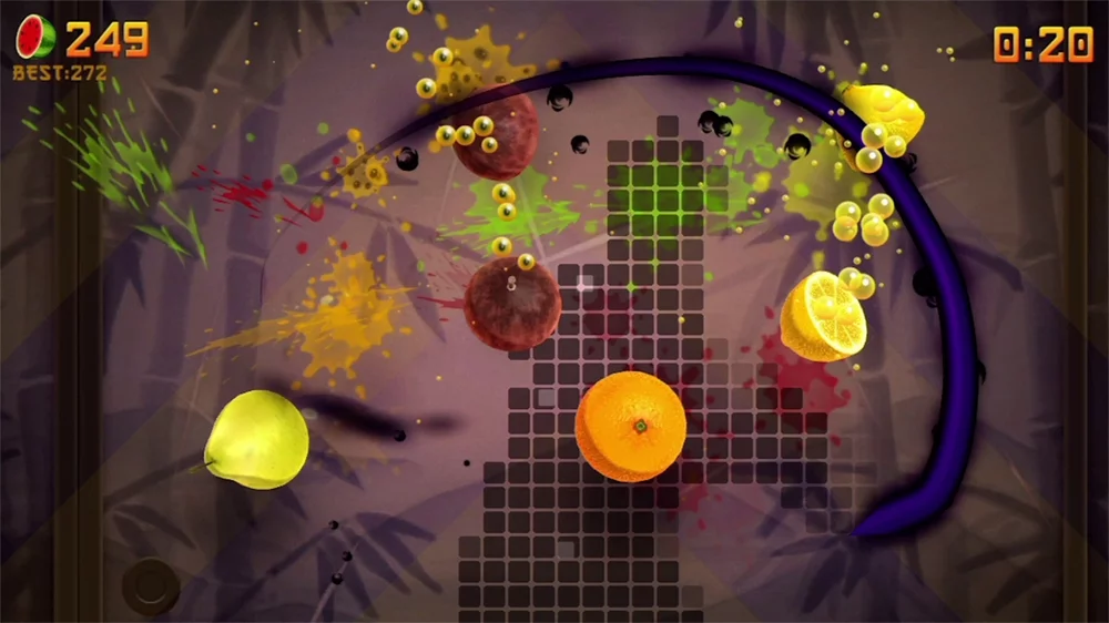 Изображение игры: Fruit Ninja Kinect