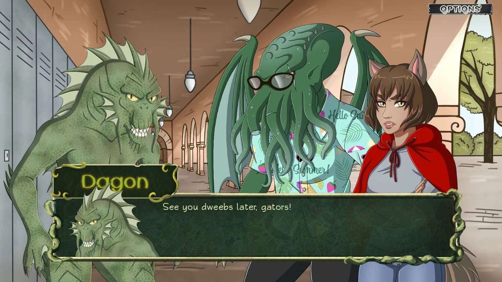 Изображение игры: Tentacle Prawn: (Actually) A Cthulhu Dating Sim