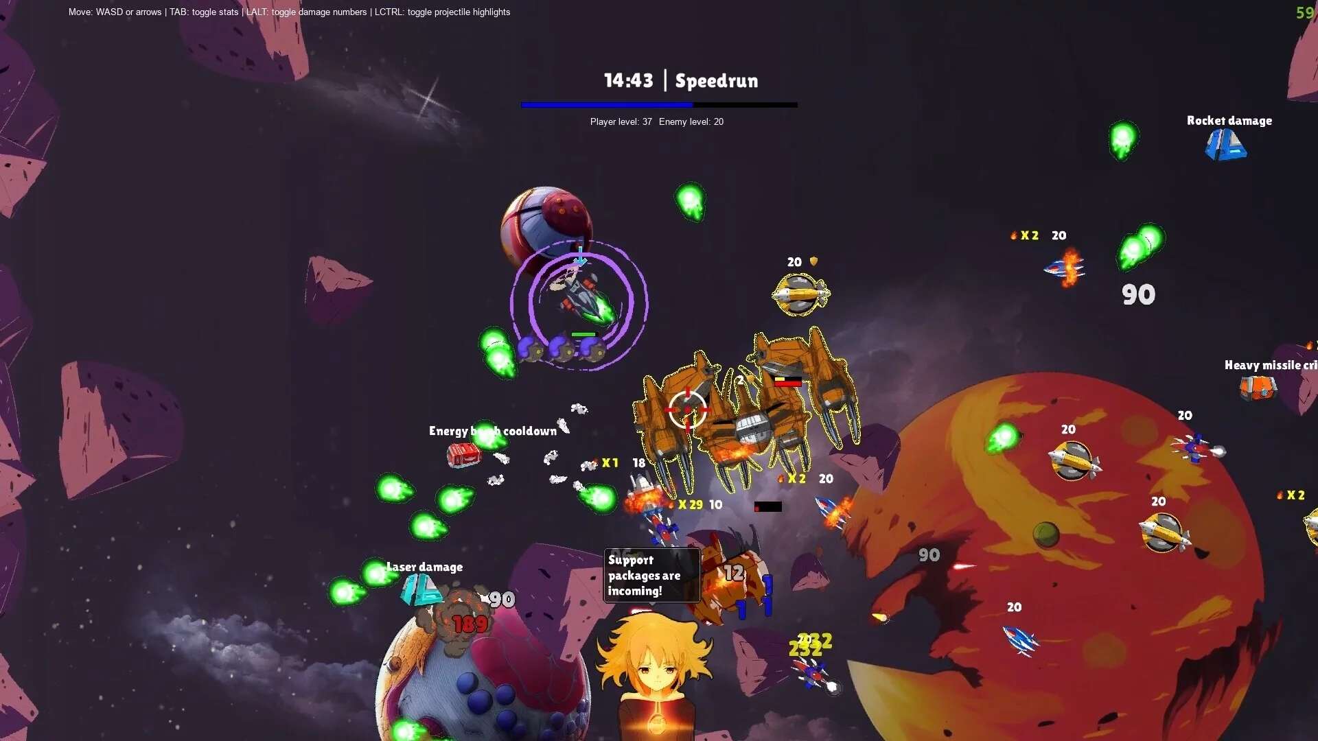 Изображение игры: Spaceship Survivors