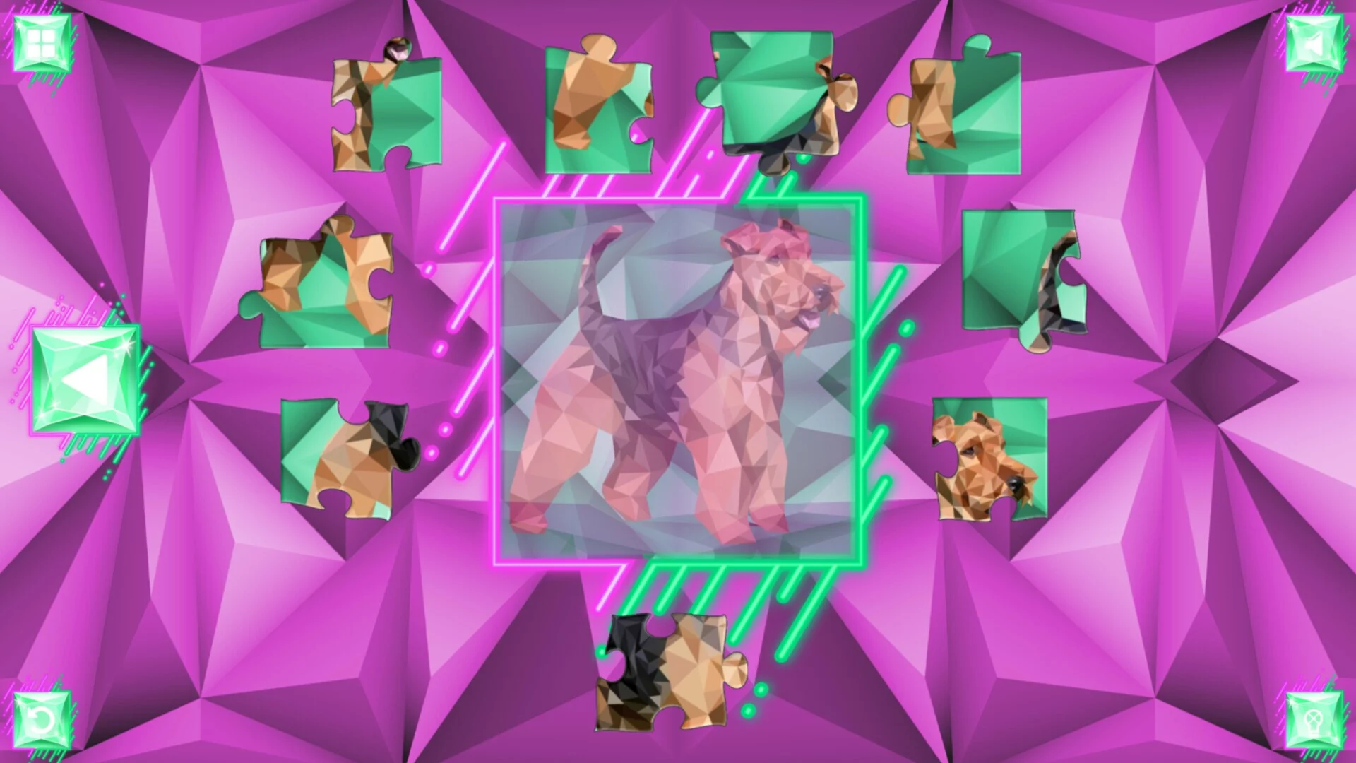Изображение игры: Poly Jigsaw: Dogs