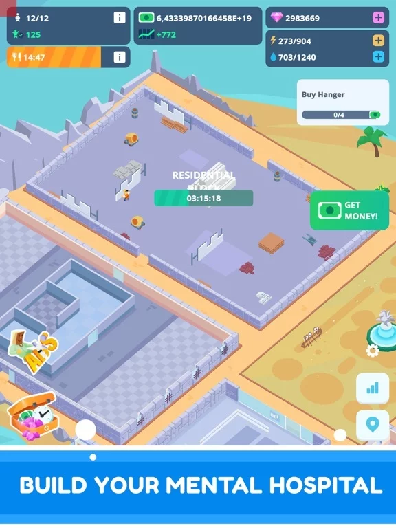 Изображение игры: Idle Mental Hospital Tycoon