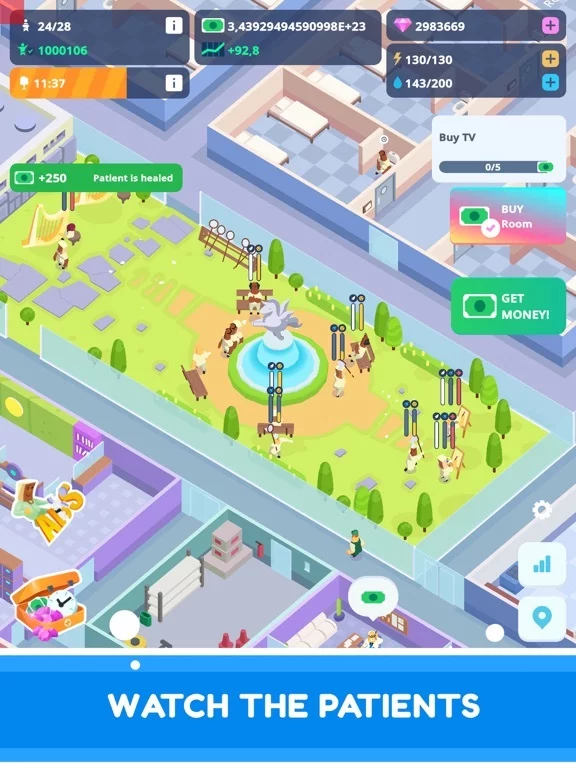 Изображение игры: Idle Mental Hospital Tycoon