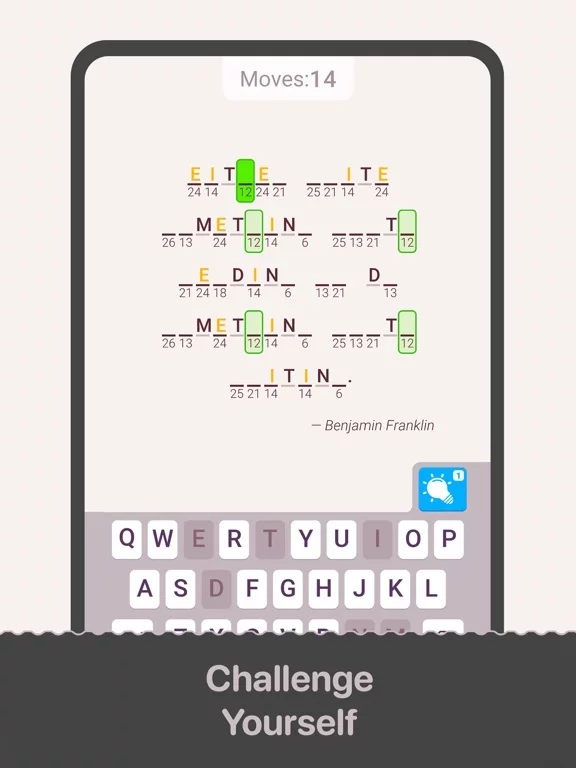 Изображение игры: Cryptogram: Word Brain Puzzle