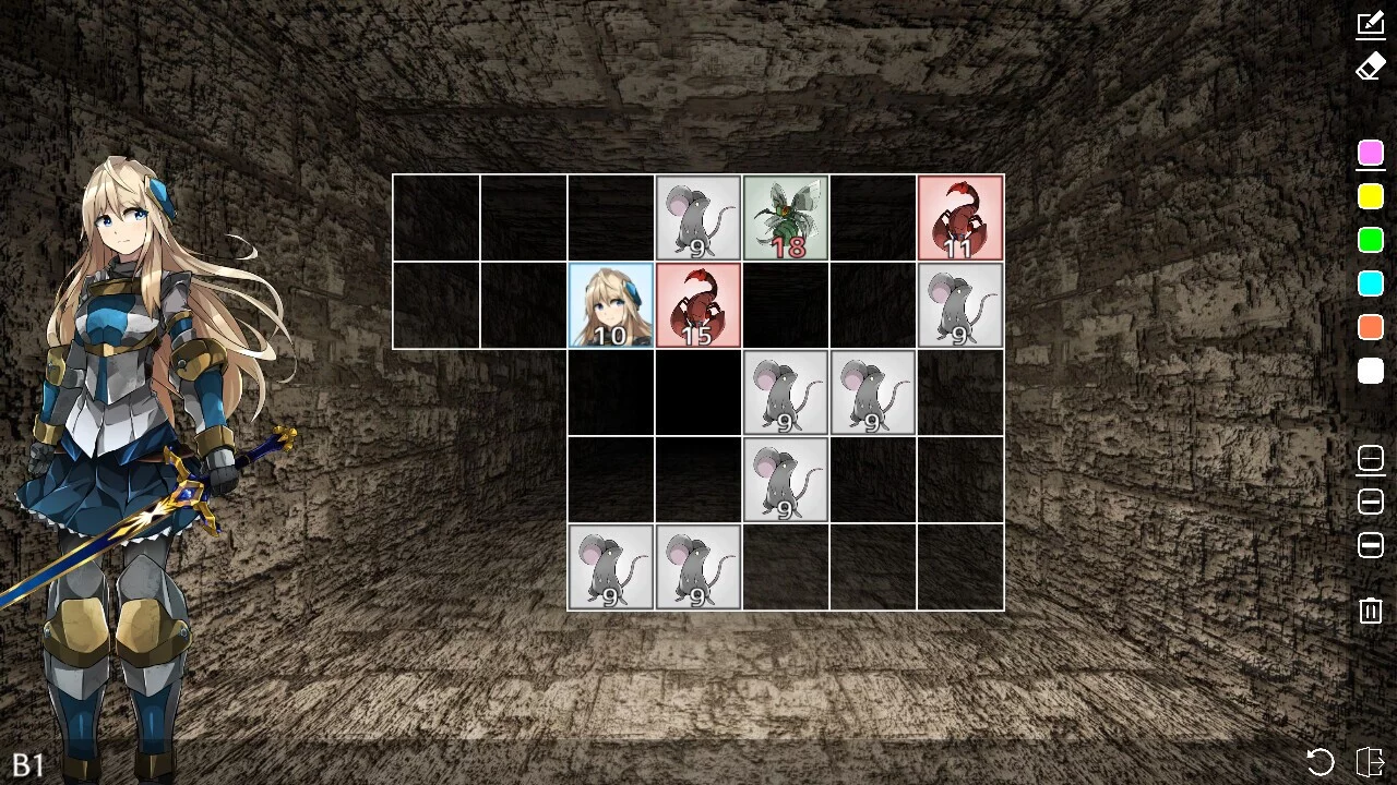 Изображение игры: Dungeon in Grid Puzzles