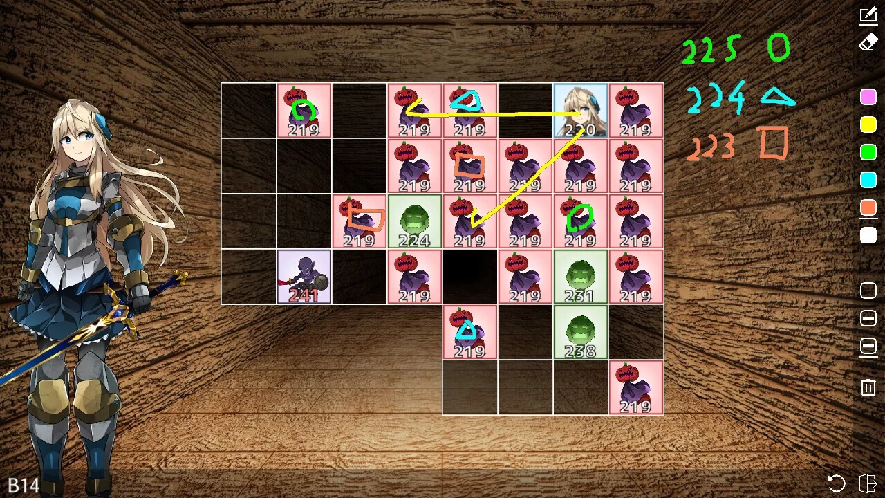 Изображение игры: Dungeon in Grid Puzzles