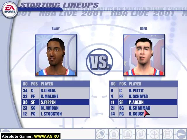 Изображение игры: NBA Live 2001